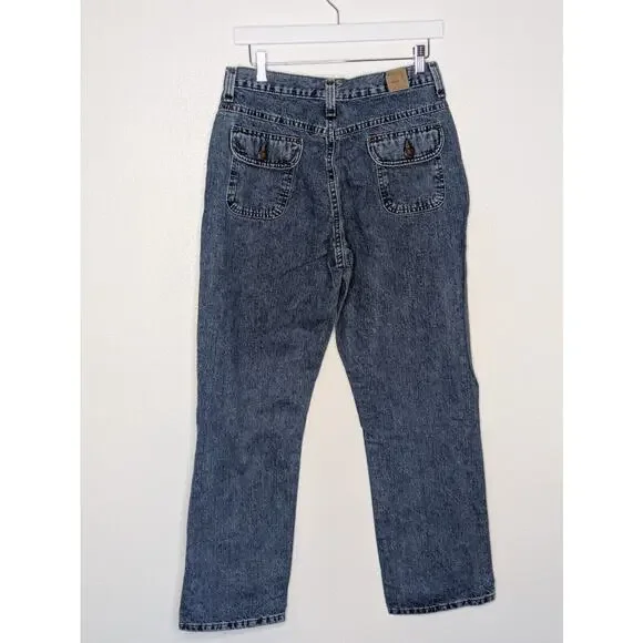 Vintage 90s Lee Riders Blue High Rise Mom Jeans Dark Wash Sz 10P Tapered Leg - Picture 6 of 10